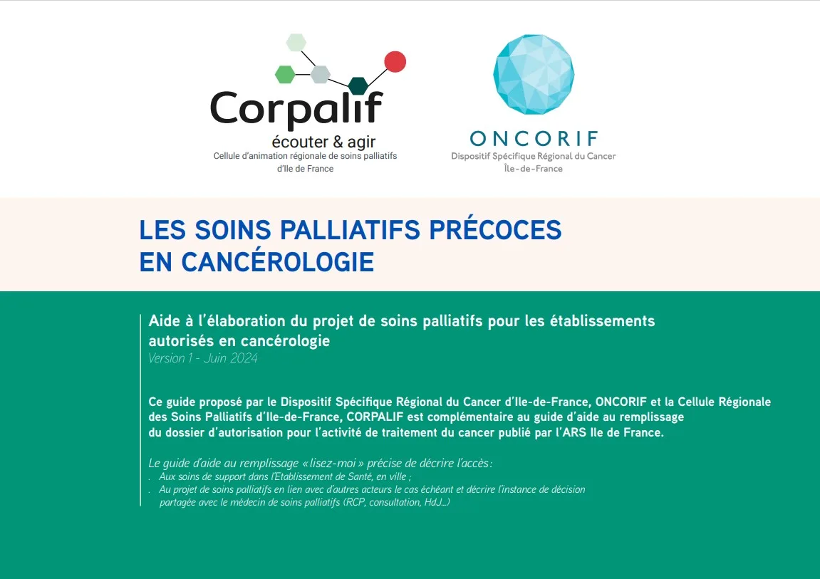 Couverture du guide régional oncologie et soins palliatifs