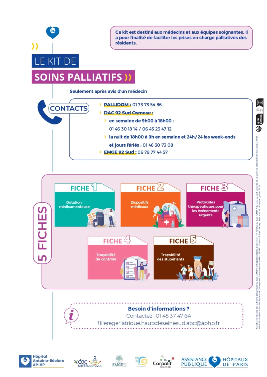 Diffusion d'un kit d'anticipation pour les soins palliatifs en EHPAD